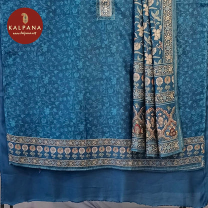 Printed With Embroidery Blended SICO Cotton Unstitched Suit