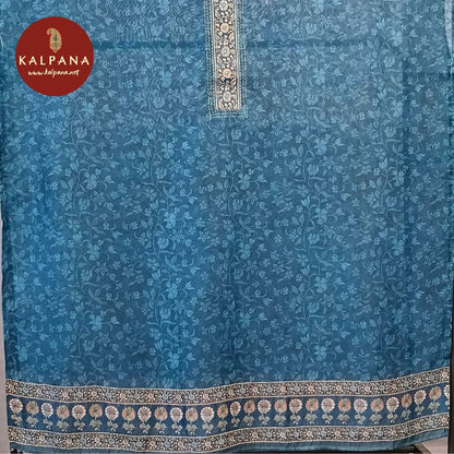 Printed With Embroidery Blended SICO Cotton Unstitched Suit
