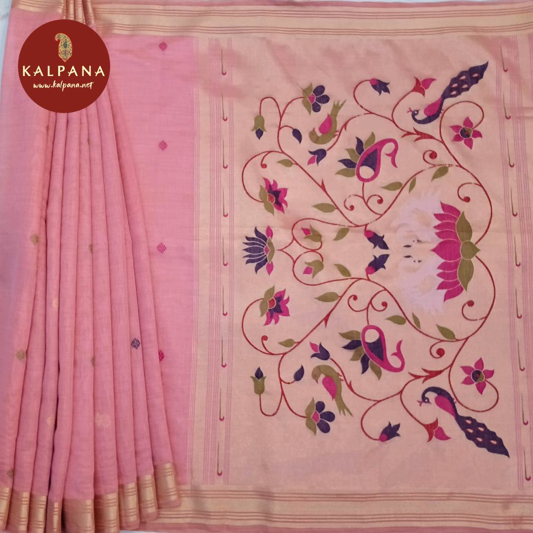 Woven Zari Blended SICO Cotton Saree - Kalpana