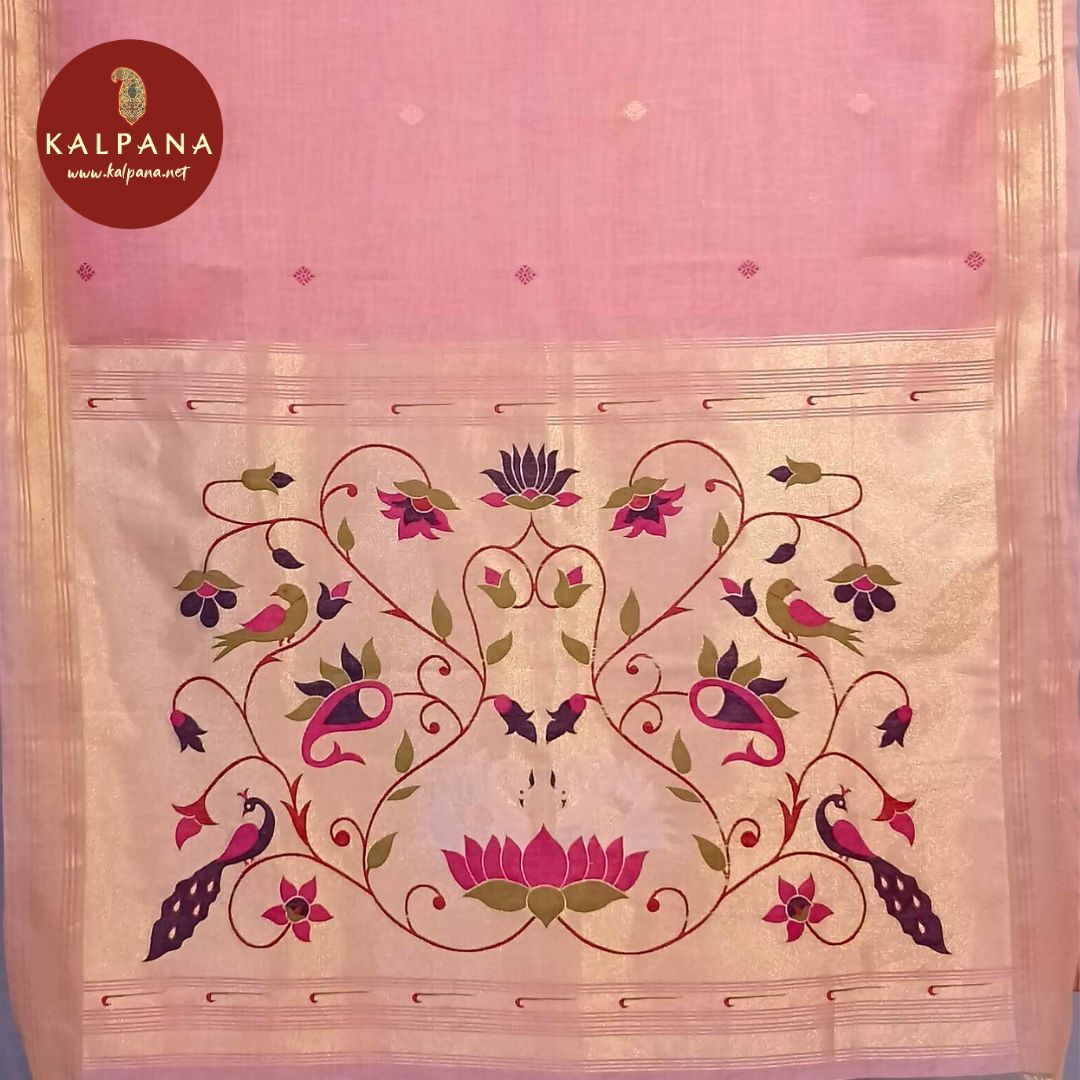Woven Zari Blended SICO Cotton Saree - Kalpana