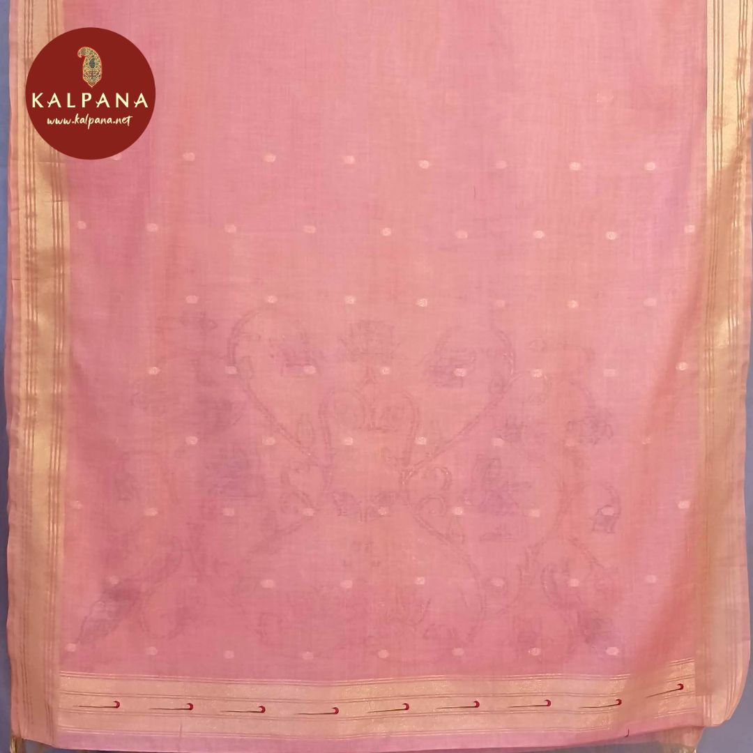 Woven Zari Blended SICO Cotton Saree - Kalpana