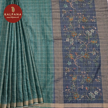Woven Zari Printed Blended Tussar Silk Saree - Kalpana
