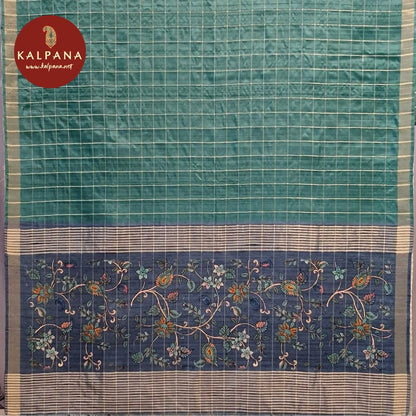Woven Zari Printed Blended Tussar Silk Saree - Kalpana