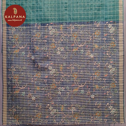 Woven Zari Printed Blended Tussar Silk Saree - Kalpana