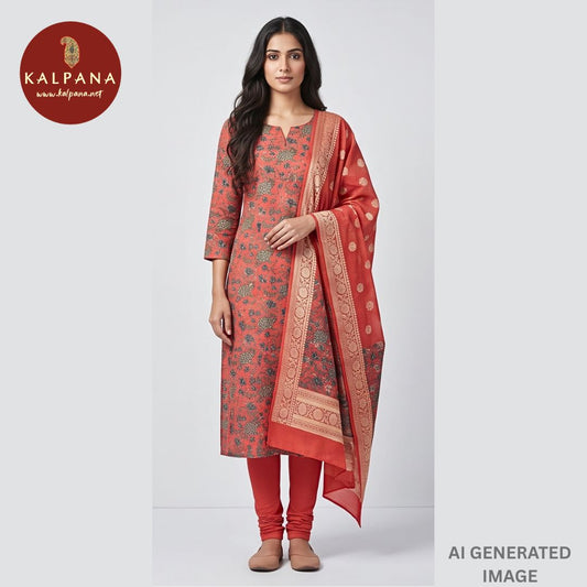 Printed Blended SICO Cotton Unstitched Suit - Kalpana