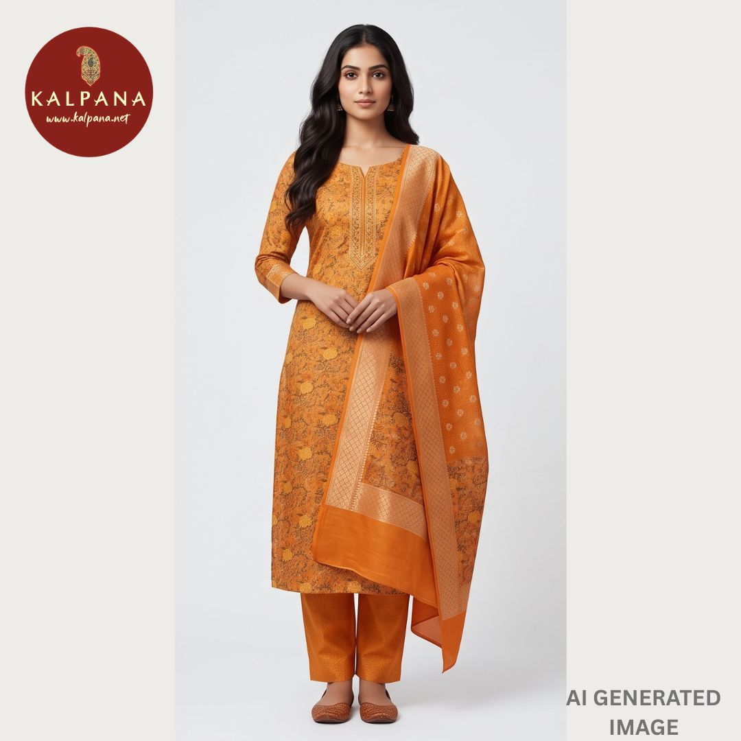 Printed Blended SICO Cotton Unstitched Suit - Kalpana
