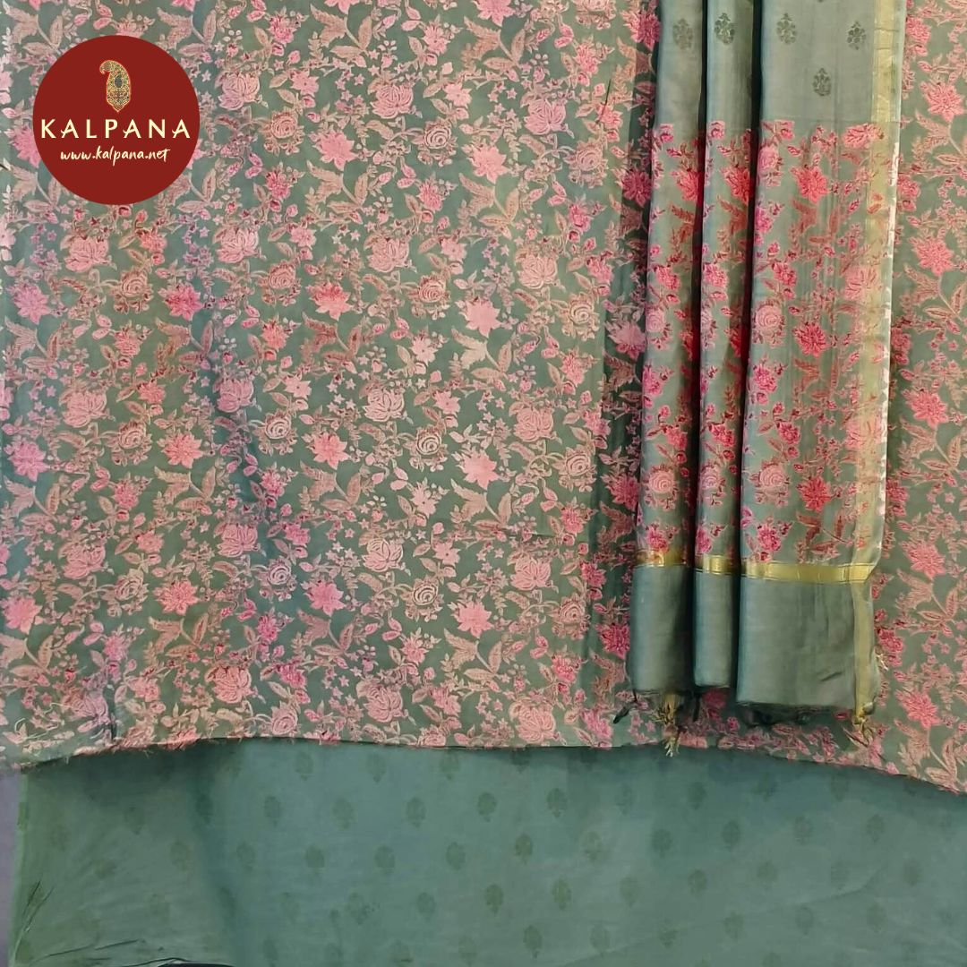 Printed Blended SICO Cotton Unstitched Suit