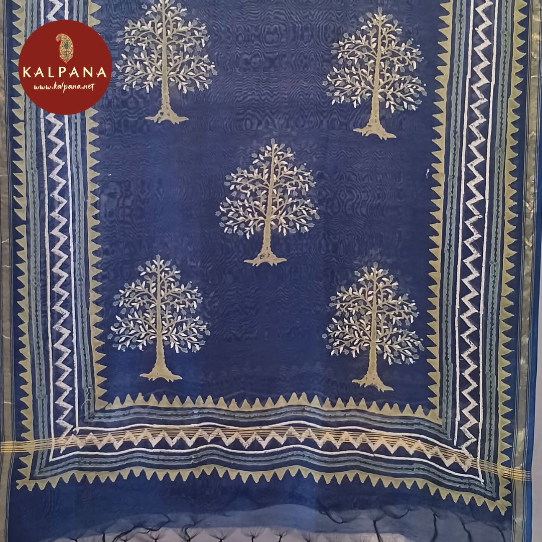 Printed With Embroidery  Cotton Unstitched Suit - Kalpana