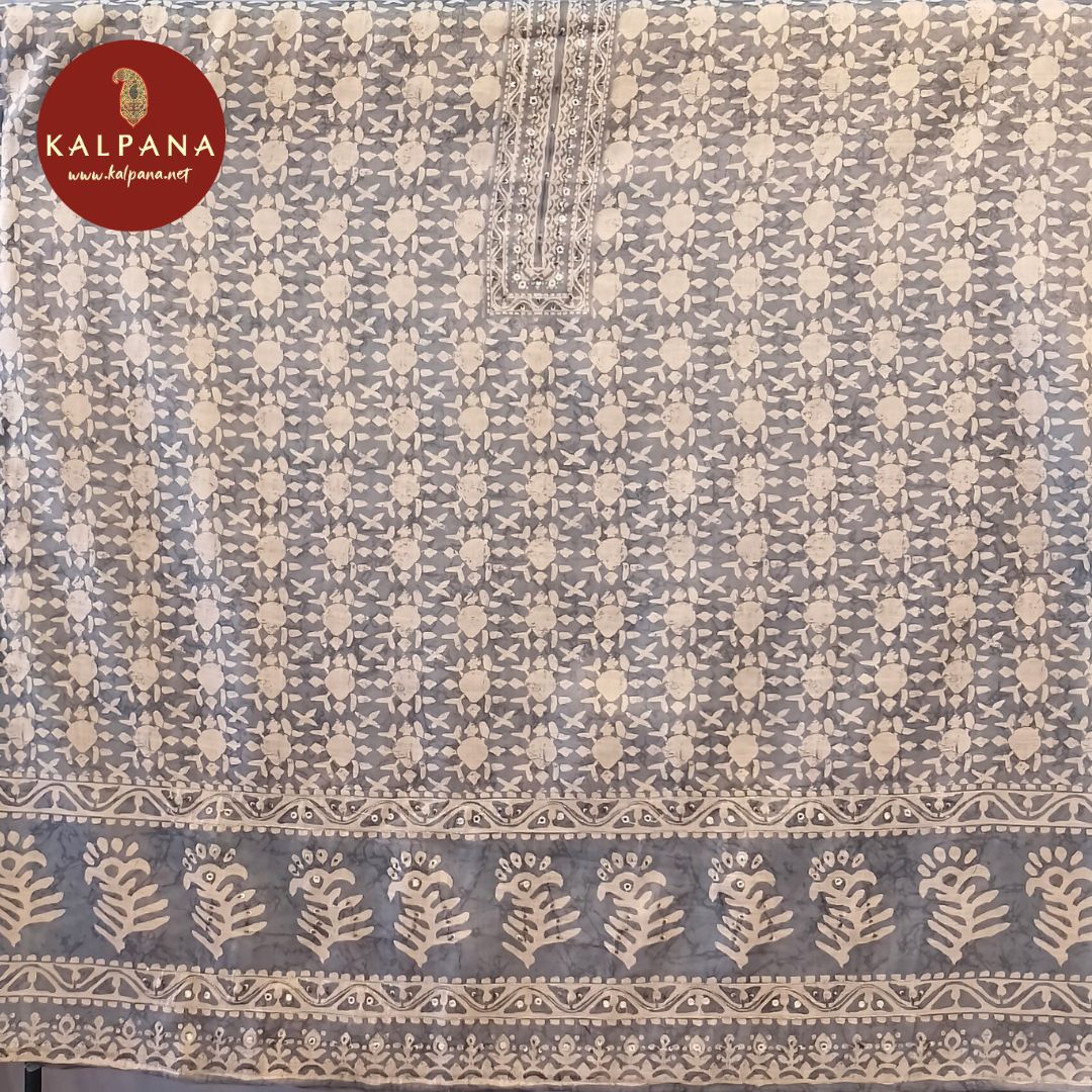 Printed With Embroidery  SICO Cotton Unstitched Suit