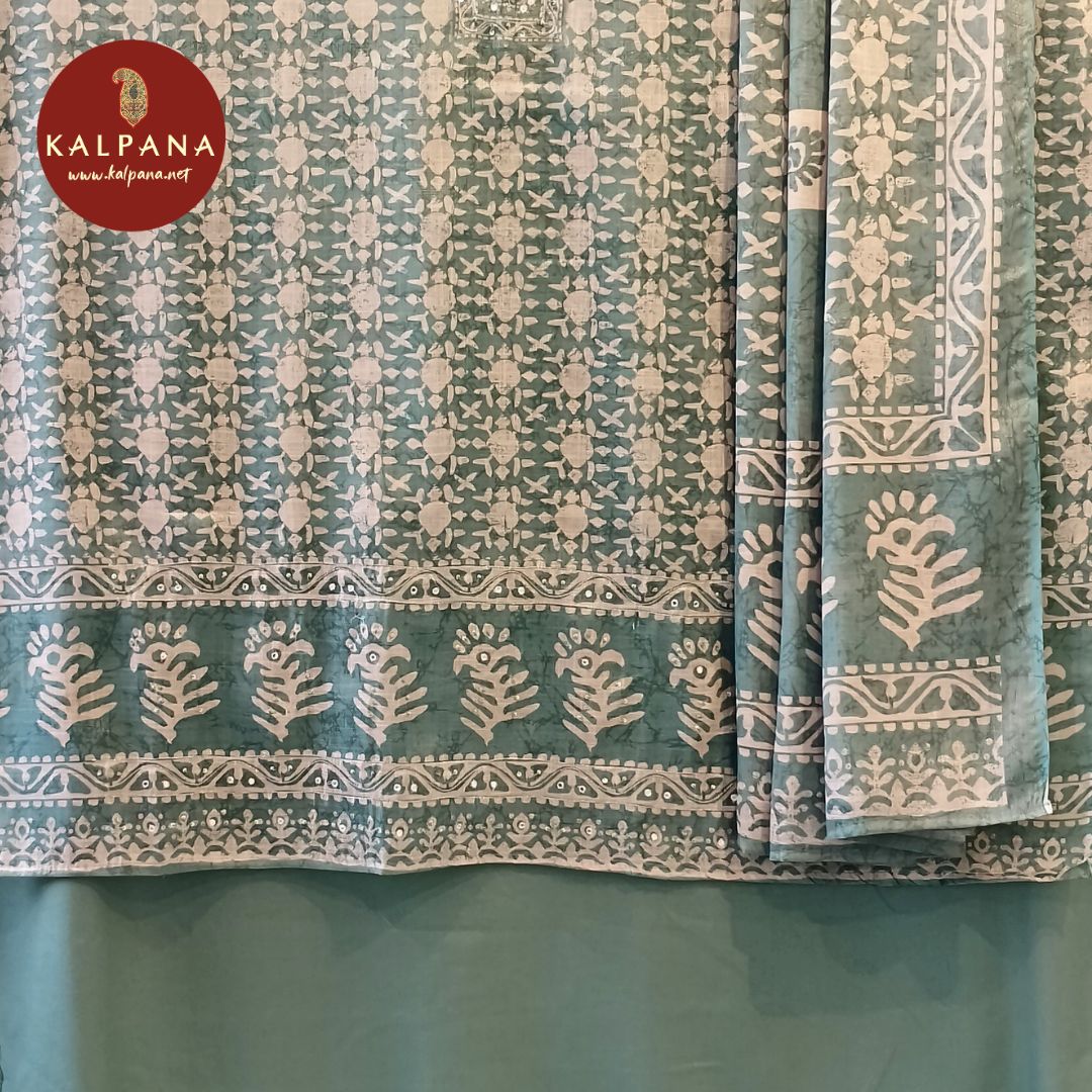 Printed With Embroidery  SICO Cotton Unstitched Suit - Kalpana