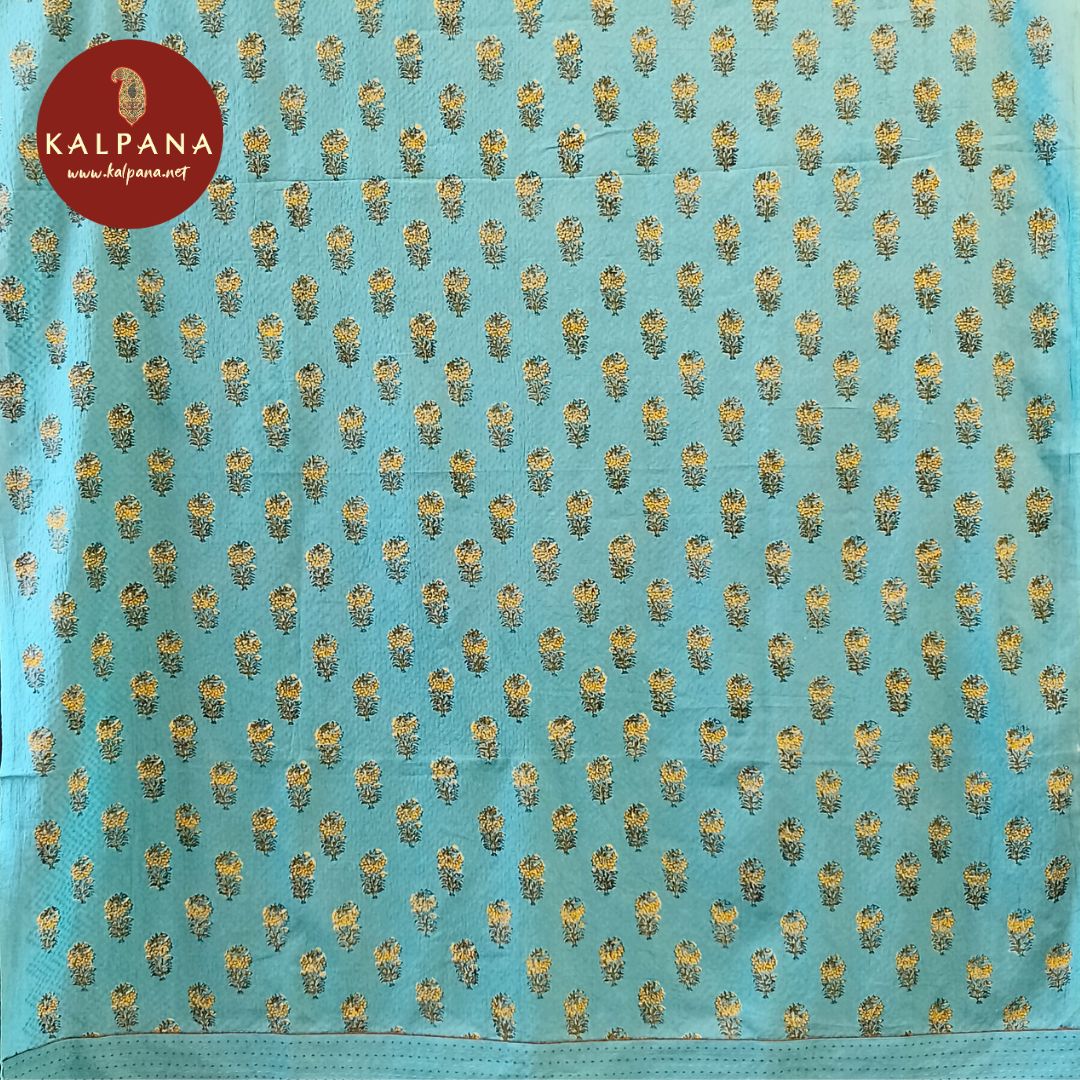 Printed With Embroidery  Cotton Unstitched Suit