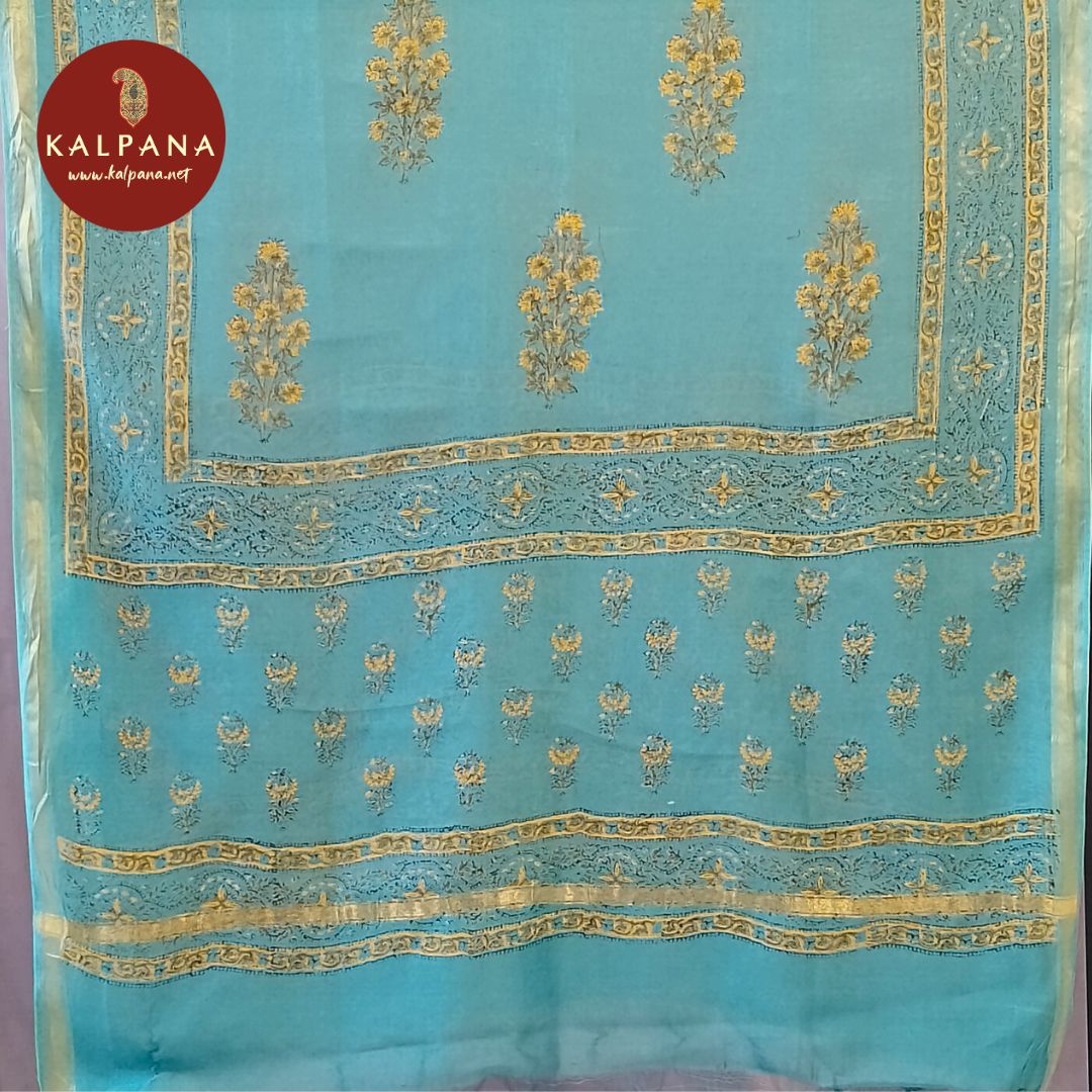 Printed With Embroidery  Cotton Unstitched Suit