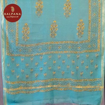 Printed With Embroidery  Cotton Unstitched Suit