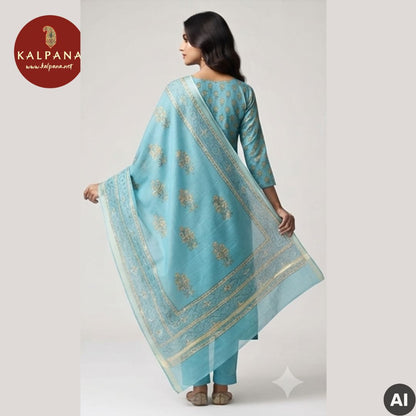 Printed With Embroidery Pure Cotton Unstitched Suit - Kalpana