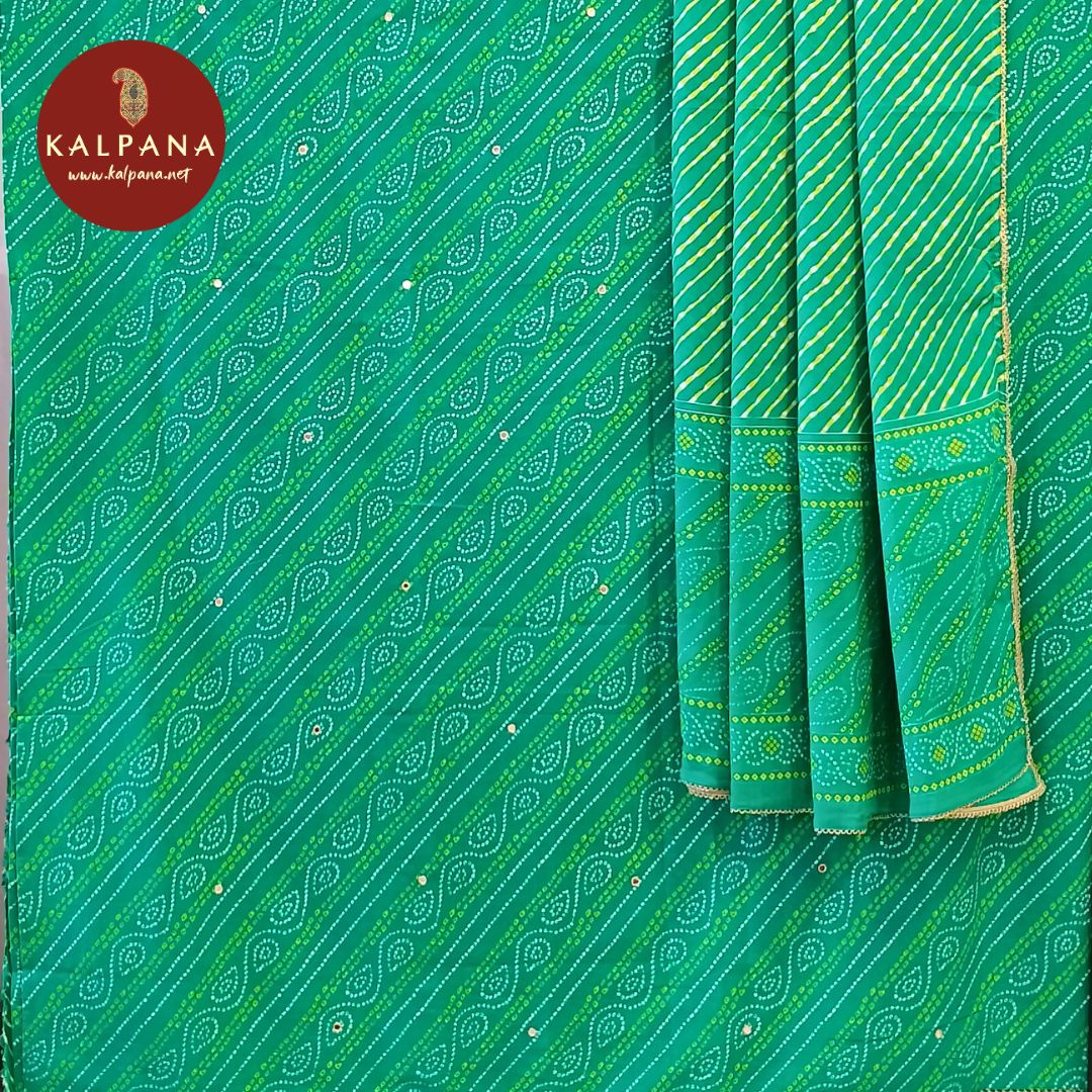 Printed With Embroidery  Cotton Unstitched Suit