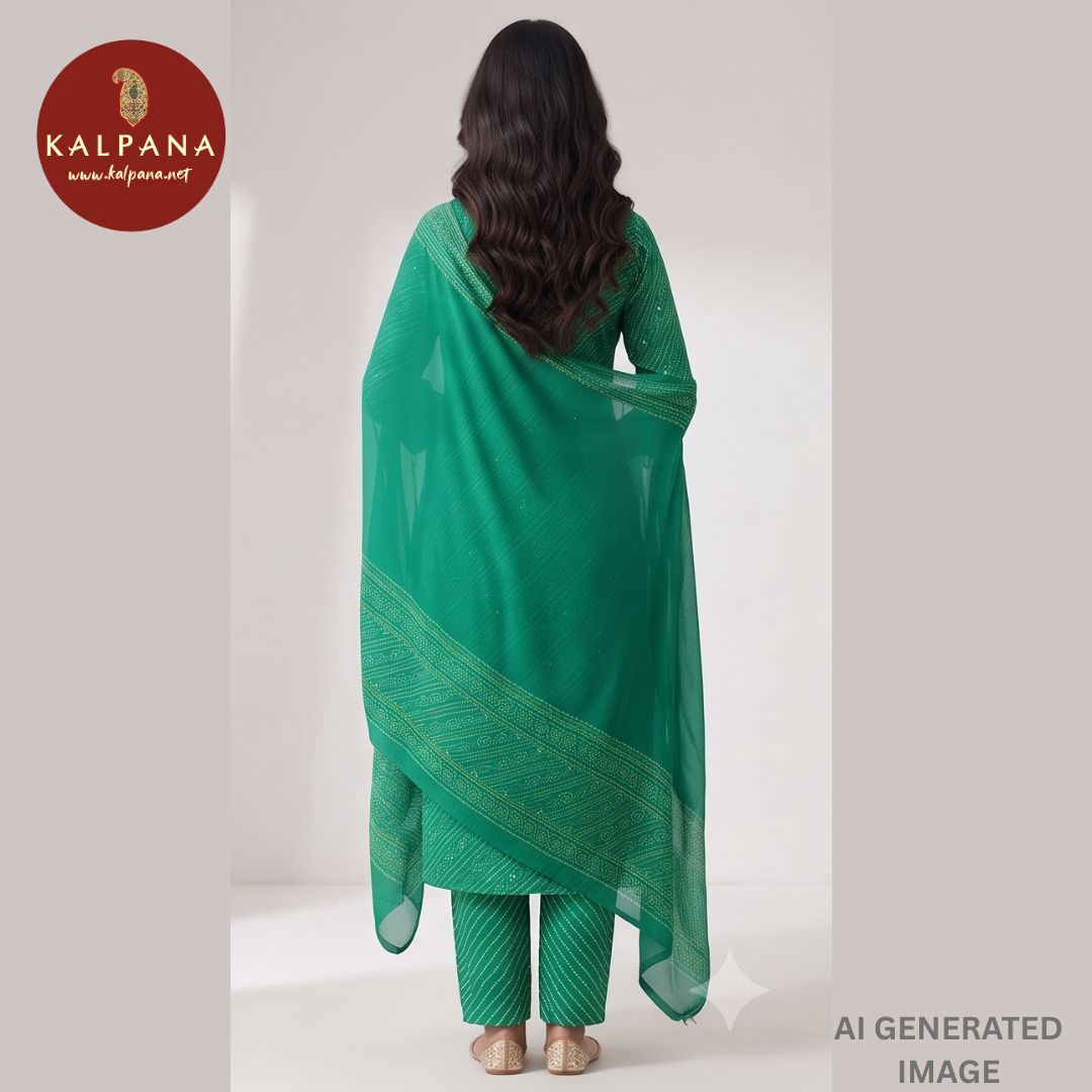 Printed With Embroidery Pure Cotton Unstitched Suit - Kalpana