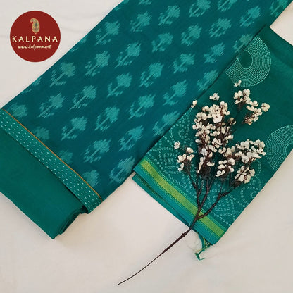 Shirt: Sea Green Coloured Handloom Pure Cotton Unstitched Suit and Border.
Dupatta: Sea Green Color Handloom Cotton Dupatta.
Bottom: Sea Green Pure Cotton Bottom.
Perfect for Semi,Formal,Wear. 
Recommended for Summer season(s). Dry Clean Only
Shirt Fabric: 2.5 mts
Salwar Fabric: 2.4 mts
Dupatta: 2.4 mts
Country Of Origin:India
Weight: 500 gms