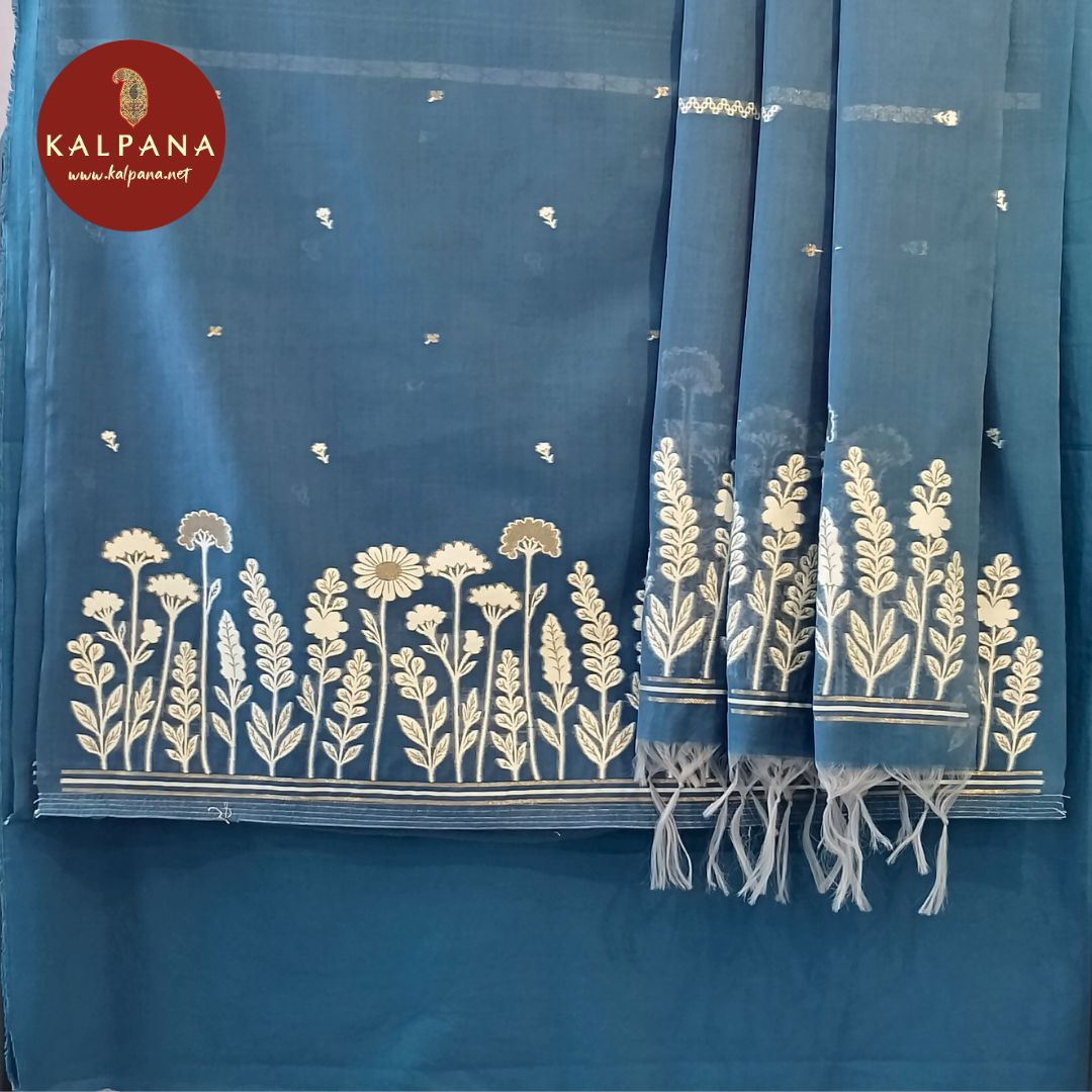 Woven Zari Blended SICO Cotton Unstitched Suit - Kalpana
