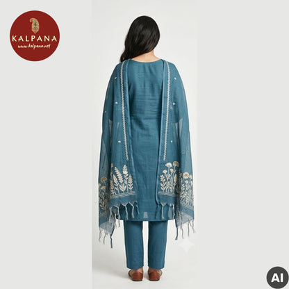 Woven Zari Blended SICO Cotton Unstitched Suit - Kalpana