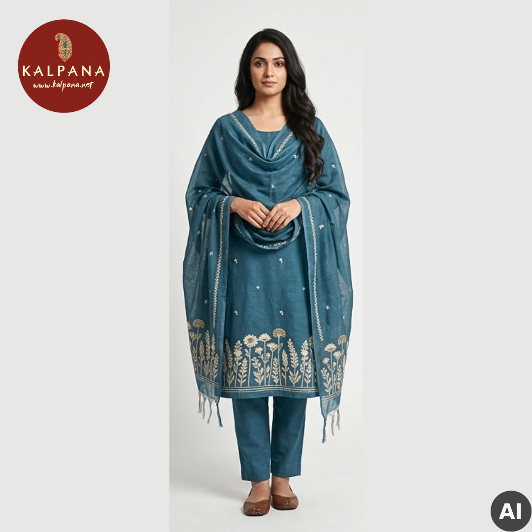 Woven Zari Blended SICO Cotton Unstitched Suit - Kalpana