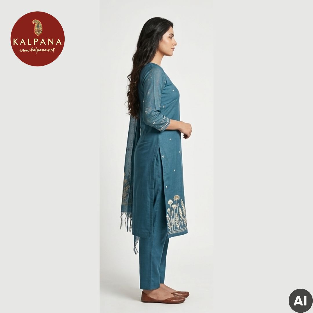 Woven Zari Blended SICO Cotton Unstitched Suit - Kalpana