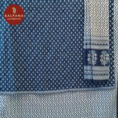 Printed With Embroidery  Cotton Unstitched Suit - Kalpana