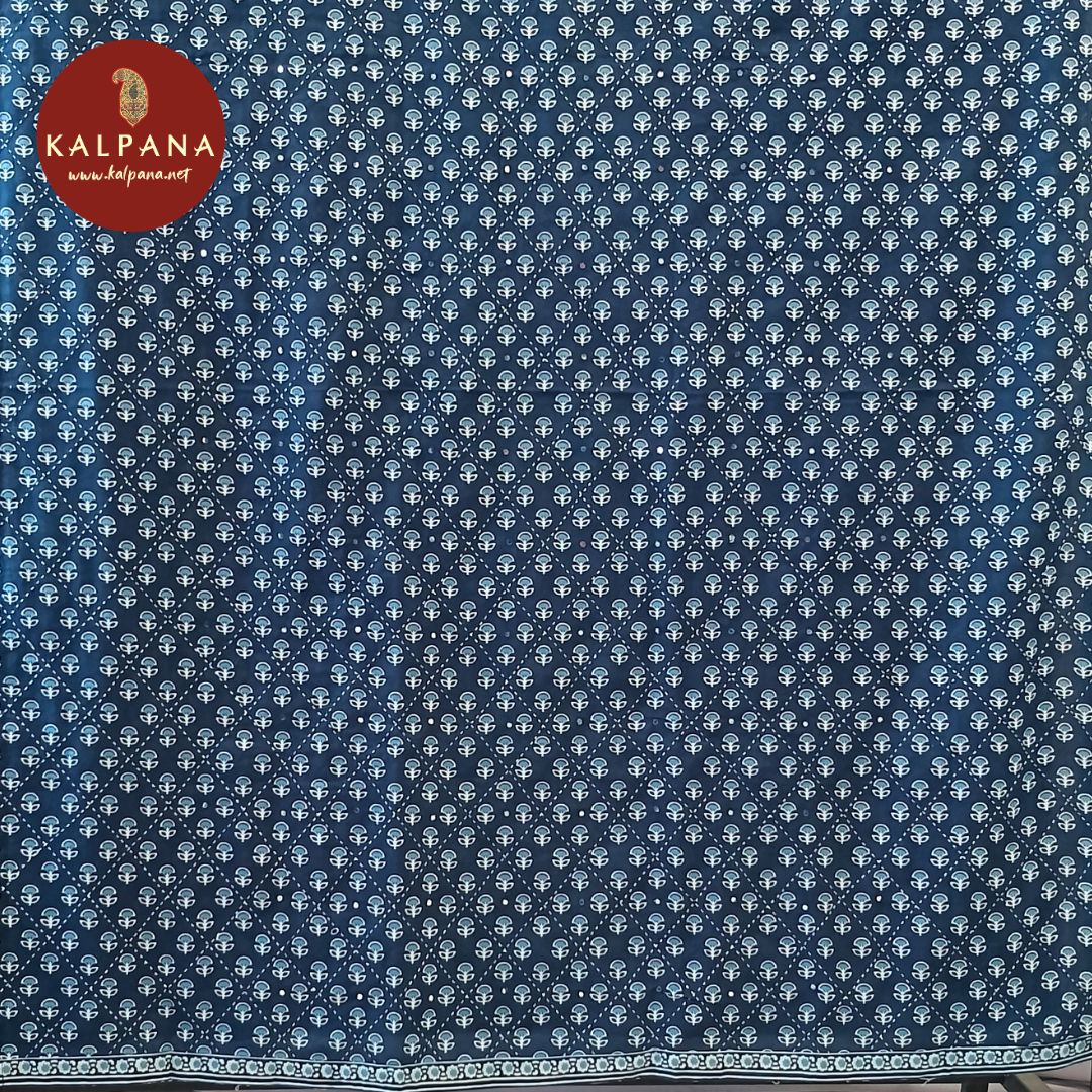 Printed With Embroidery  Cotton Unstitched Suit - Kalpana