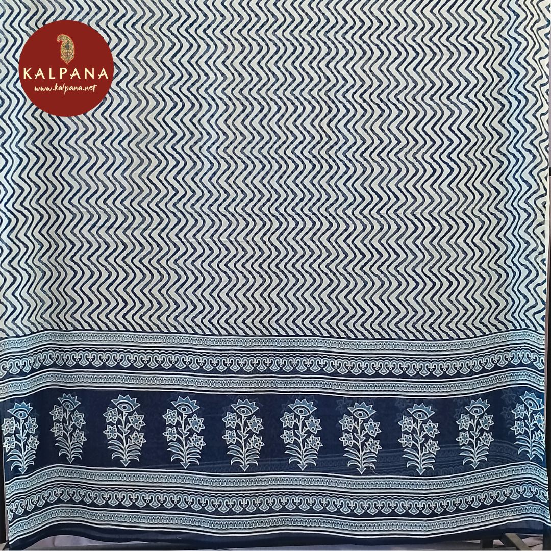 Printed With Embroidery  Cotton Unstitched Suit - Kalpana