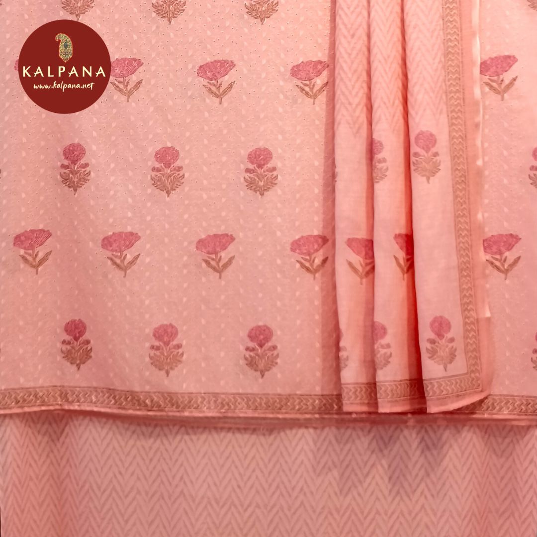 Embroided Blended Linen Unstitched Suit - Kalpana