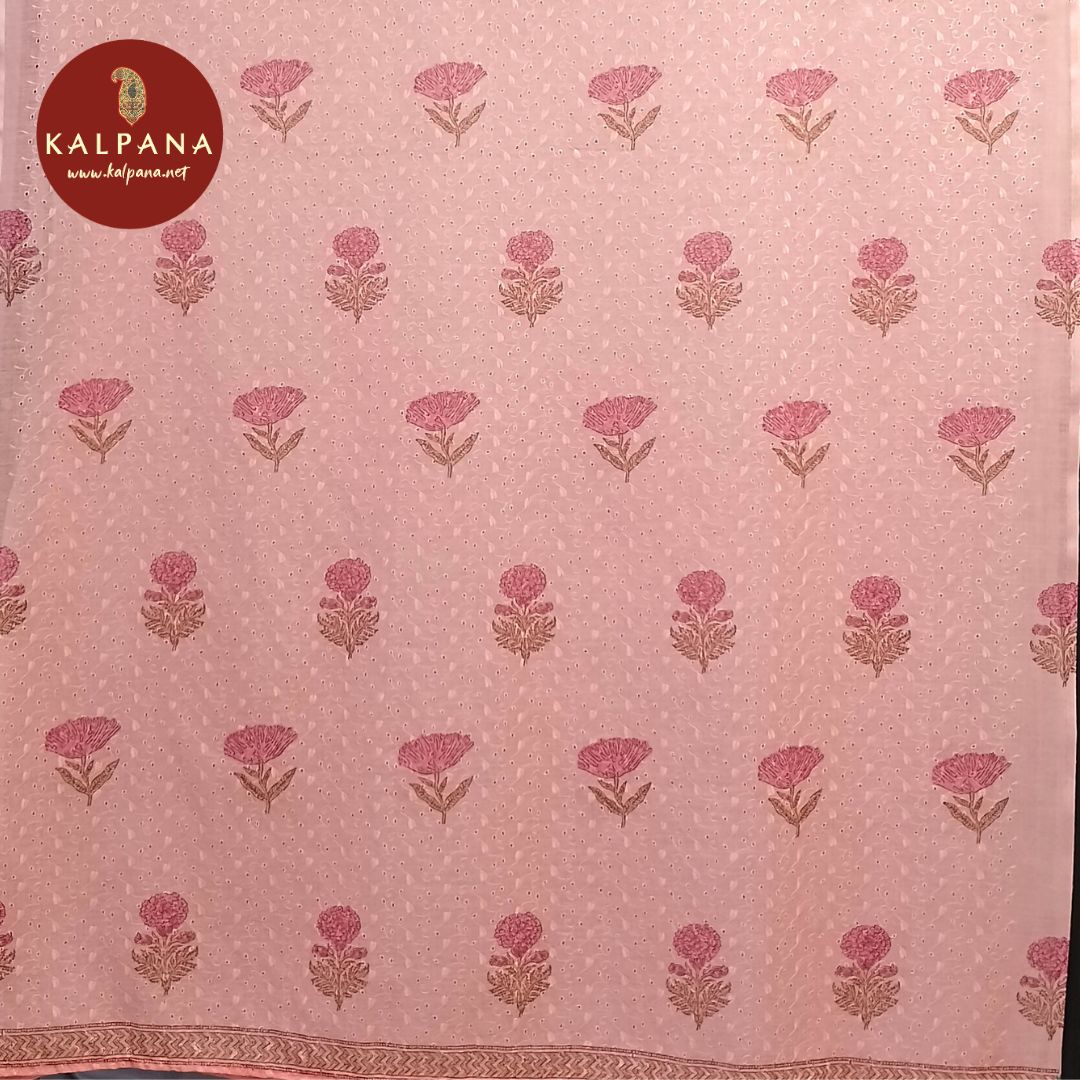 Embroided Blended Linen Unstitched Suit - Kalpana