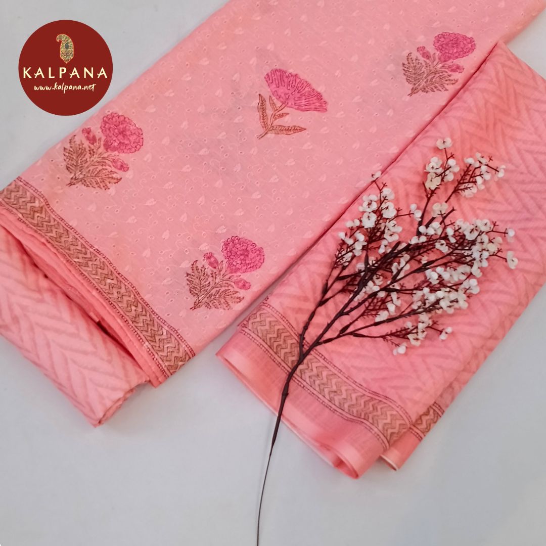 Shirt: Pink Coloured Embroided Blended Linen Unstitched Suit and Border.
Dupatta: Pink Color Printed Dupatta.
Bottom: Plain Pink Blended Linen Bottom.
Perfect for Semi,Formal,Wear. 
Recommended for Summer season(s). Dry Clean Only
Shirt Fabric: 2.5 mts
Salwar Fabric: 2.4 mts
Dupatta: 2.4 mts
Country Of Origin:India
Weight: 500 gms