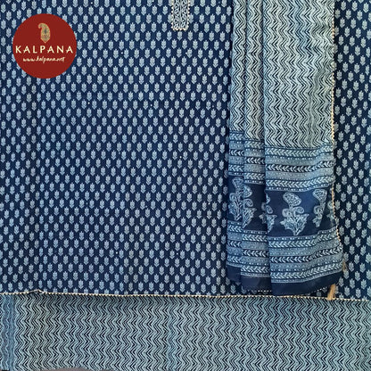Printed With Embroidery Pure Cotton Unstitched Suit - Kalpana