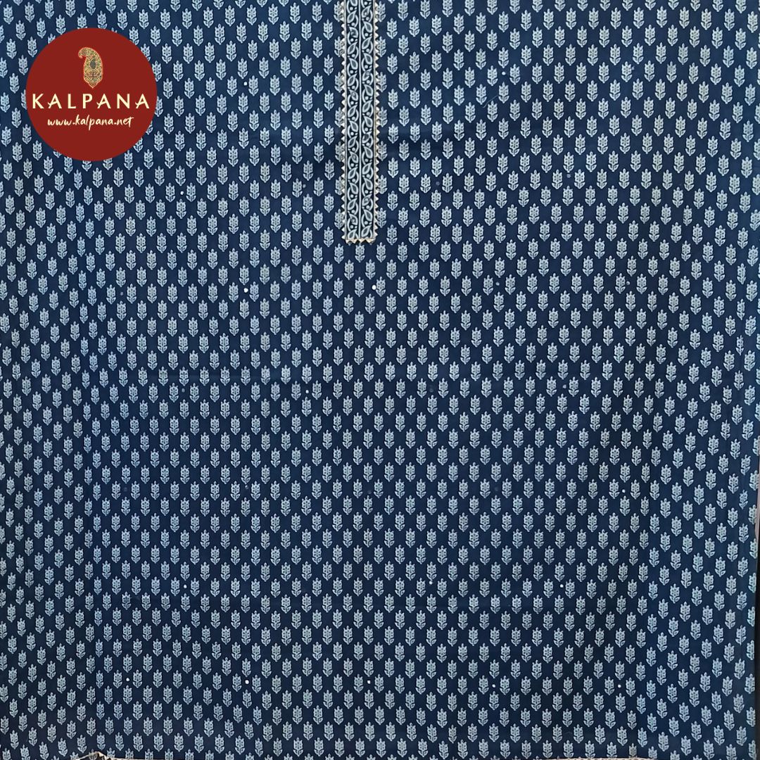 Printed With Embroidery Pure Cotton Unstitched Suit - Kalpana