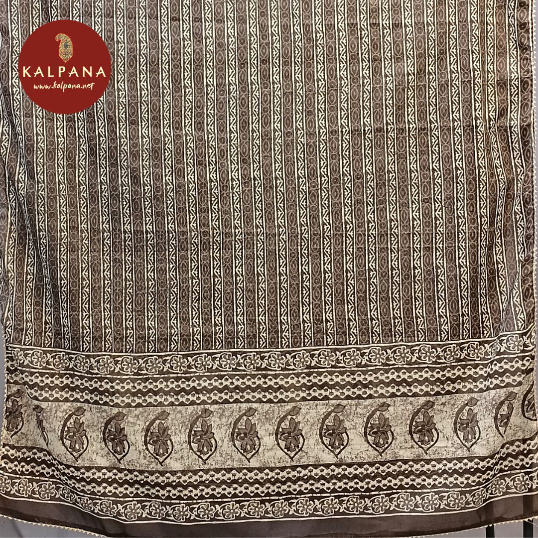 Printed With Embroidery Pure Cotton Unstitched Suit - Kalpana