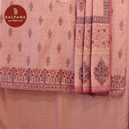 Embroided Blended Linen Unstitched Suit - Kalpana