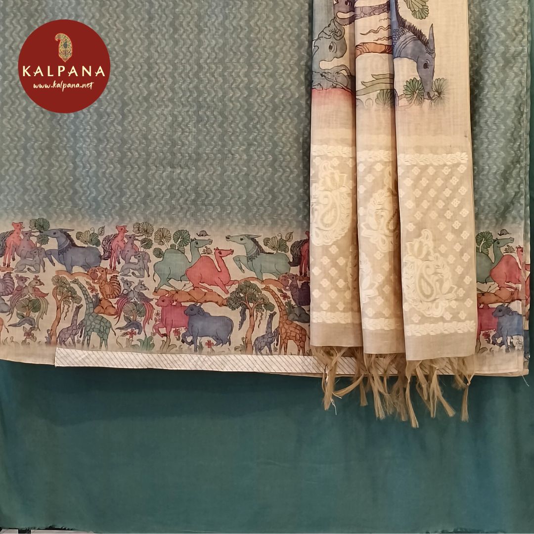 Printed Blended SICO Cotton Unstitched Suit - Kalpana