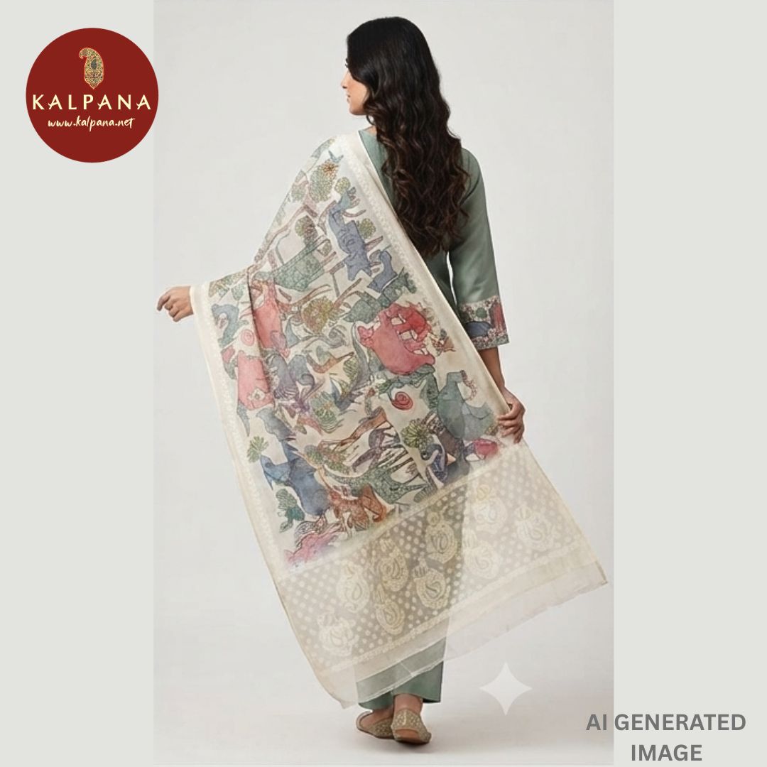 Printed Blended SICO Cotton Unstitched Suit - Kalpana