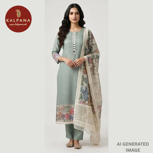 Printed Blended SICO Cotton Unstitched Suit