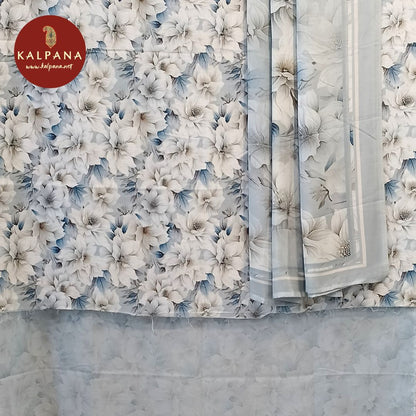Printed Blended Linen Unstitched Suit - Kalpana