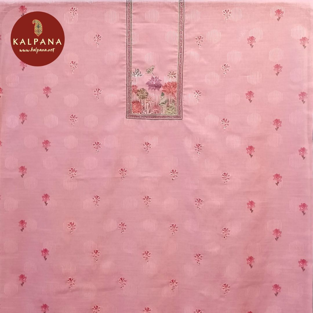 Embroided Blended Linen Unstitched Suit - Kalpana