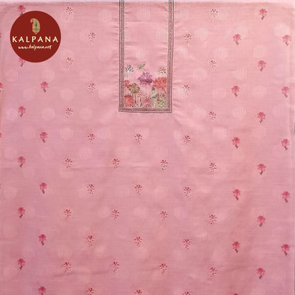 Embroided Blended Linen Unstitched Suit - Kalpana