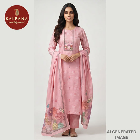 Embroided Blended Linen Unstitched Suit