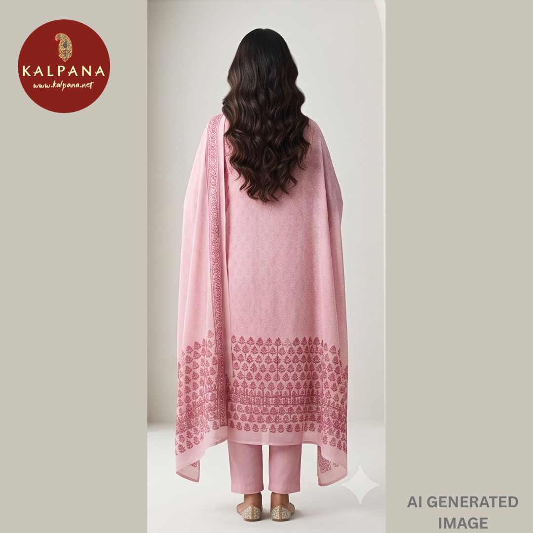 Printed Pure Cotton Unstitched Suit - Kalpana