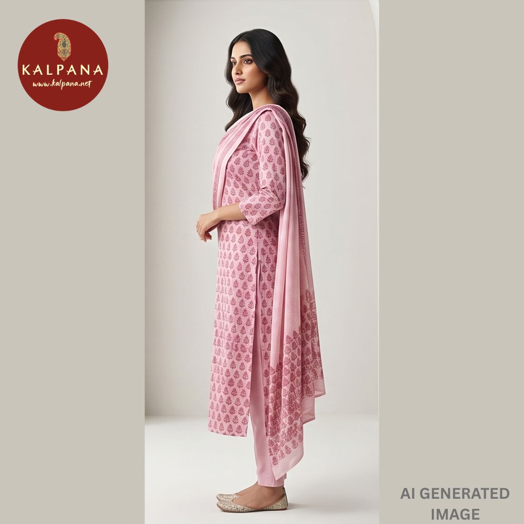 Printed Pure Cotton Unstitched Suit - Kalpana
