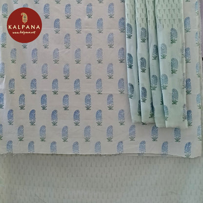 Printed Pure Cotton Unstitched Suit - Kalpana