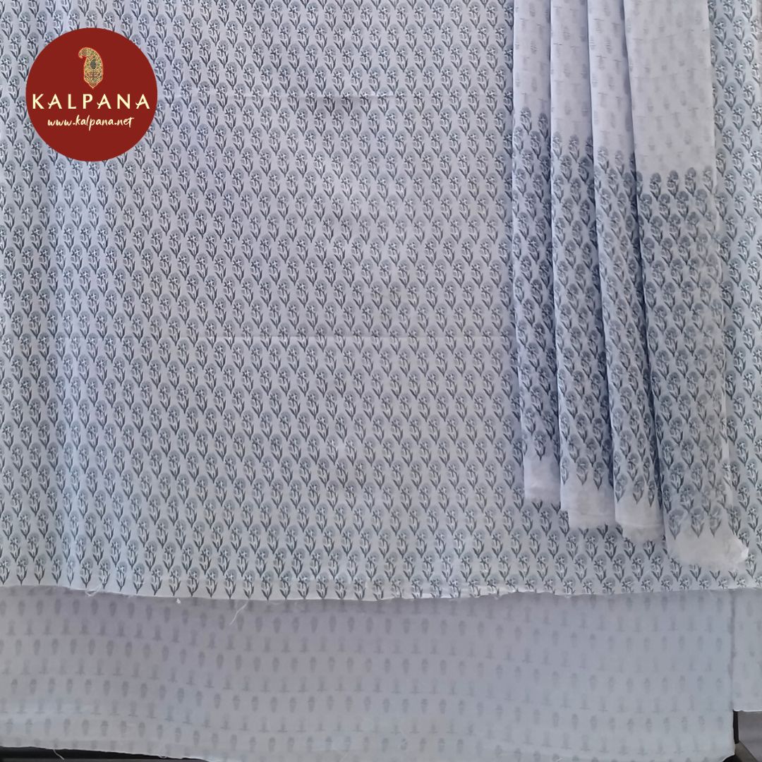 Printed Pure Cotton Unstitched Suit - Kalpana