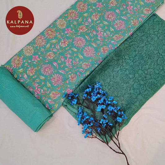 Shirt: Pista Coloured Printed Pure Cotton Unstitched Suit and Border.
Dupatta: Pista Color Printed Cotton Dupatta.
Bottom: Pista Pure Cotton Bottom.
Perfect for Semi,Formal,Wear. 
Recommended for Summer season(s). Dry Clean Only
Shirt Fabric: 2.5 mts
Salwar Fabric: 2.4 mts
Dupatta: 2.4 mts
Country Of Origin:India
Weight: 500 gms
