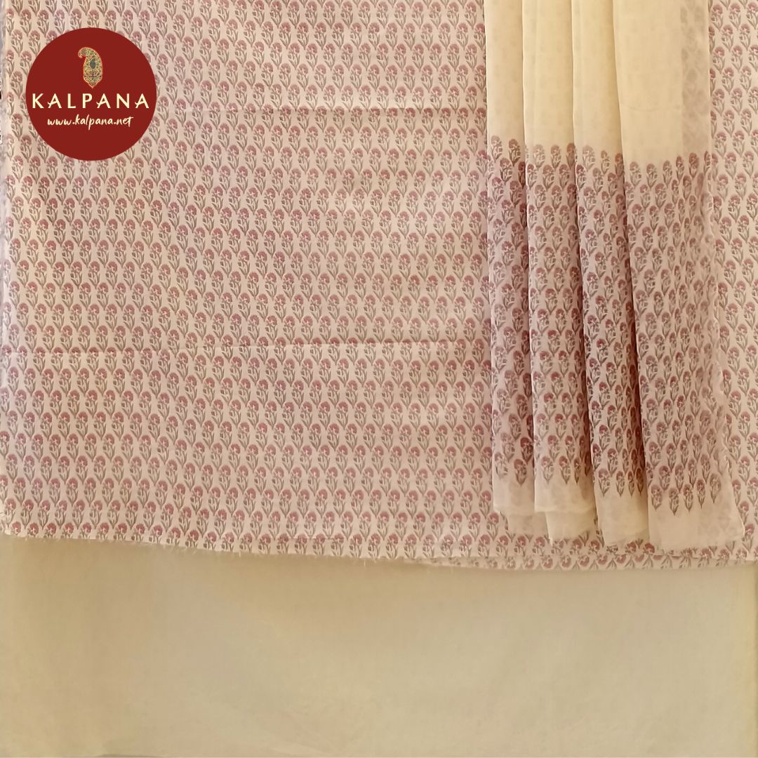 Printed Pure Cotton Unstitched Suit - Kalpana