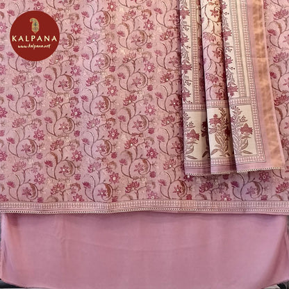 Printed With Embroidery  Linen Unstitched Suit - Kalpana