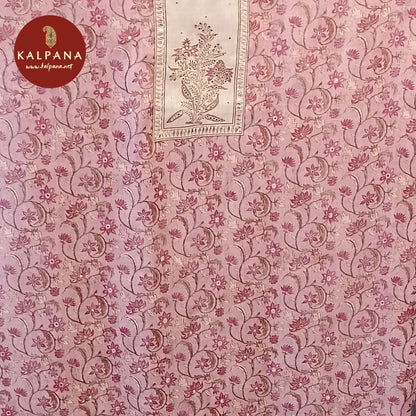 Printed With Embroidery  Linen Unstitched Suit - Kalpana